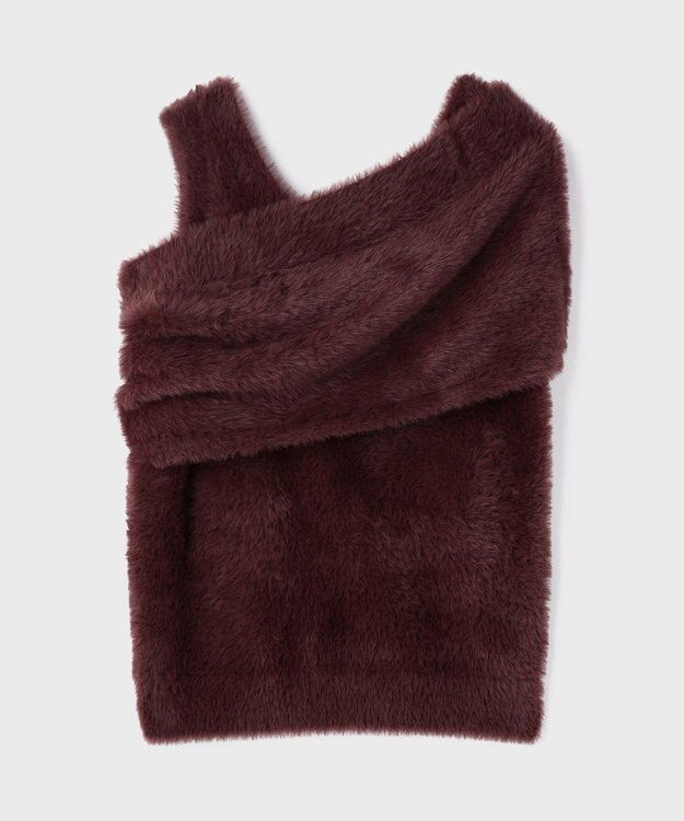 GRACE CONTINENTAL オフタートルニットトップ ボルドー