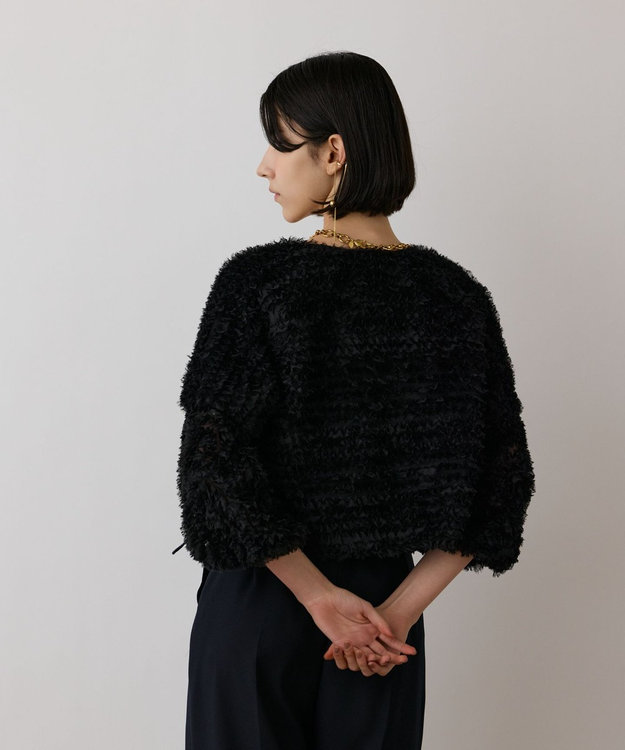 GRACE CONTINENTAL フラワーチュール刺繍ブルゾン ブラック