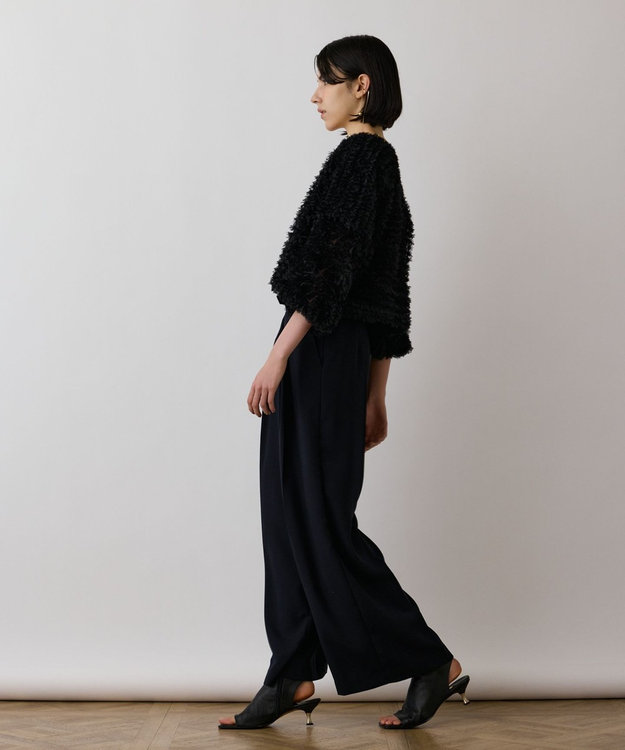 GRACE CONTINENTAL フラワーチュール刺繍ブルゾン ブラック