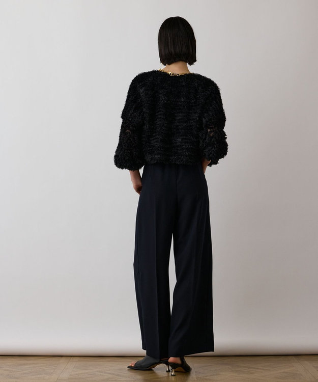 GRACE CONTINENTAL フラワーチュール刺繍ブルゾン ブラック