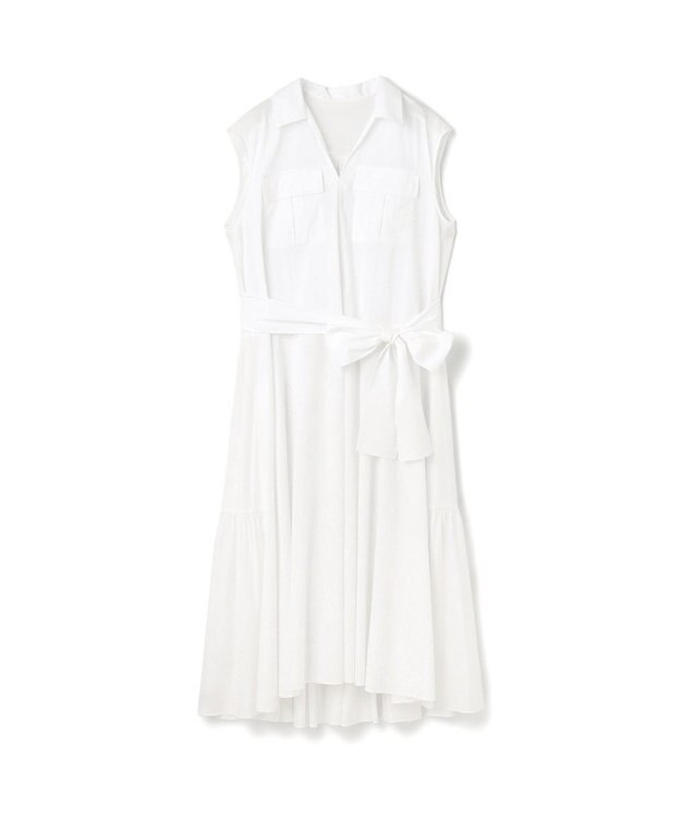 GRACE CONTINENTAL ティアードコンビシャツワンピース ホワイト