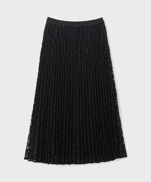 GRACE CONTINENTAL レースプリーツスカート ブラック