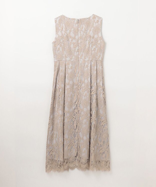 GRACE CONTINENTAL リバーレースタックドレス ベージュ