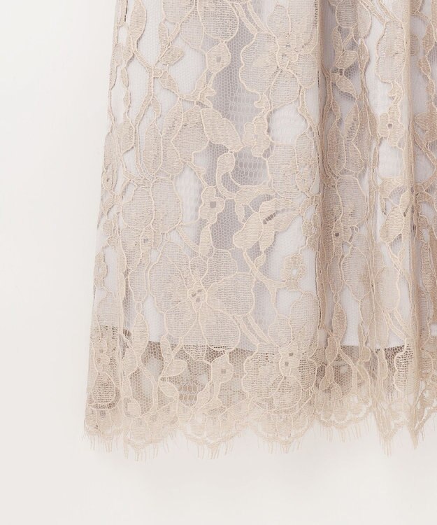 GRACE CONTINENTAL リバーレースタックドレス ベージュ