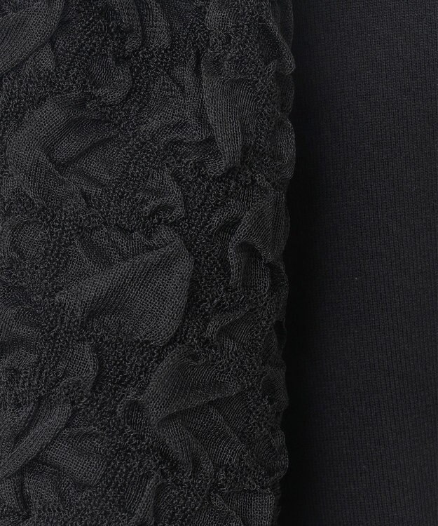 GRACE CONTINENTAL シアーハーフニットトップ ブラック