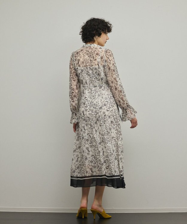 GRACE CONTINENTAL ドロストティアードフレアワンピース キナリ