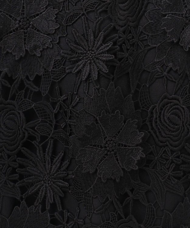 GRACE CONTINENTAL ケミカルフラワーレースワンピース ブラック