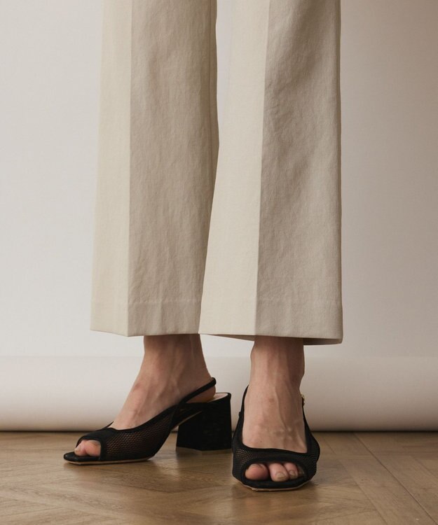 GRACE CONTINENTAL ストレッチフレアパンツ ベージュ