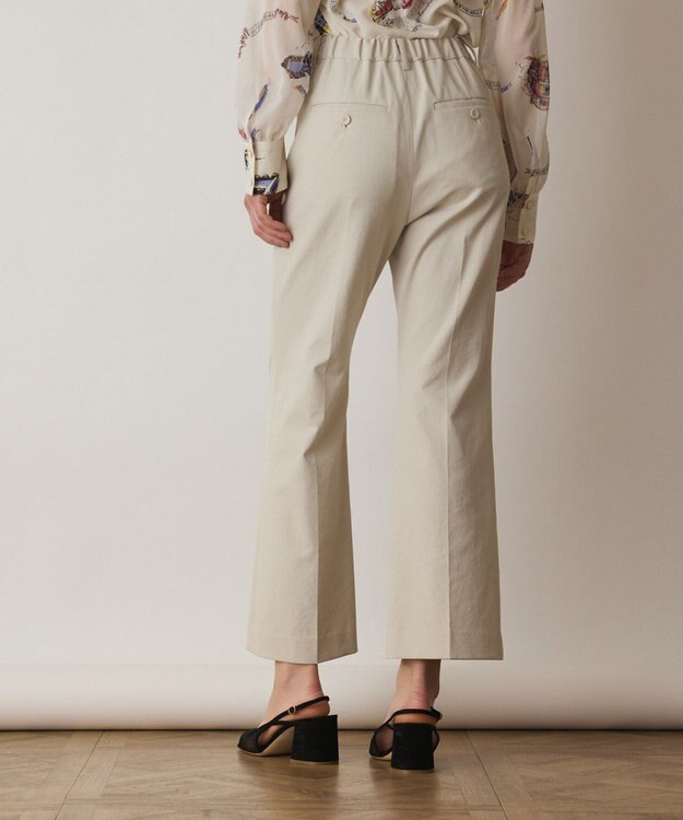 GRACE CONTINENTAL ストレッチフレアパンツ ベージュ