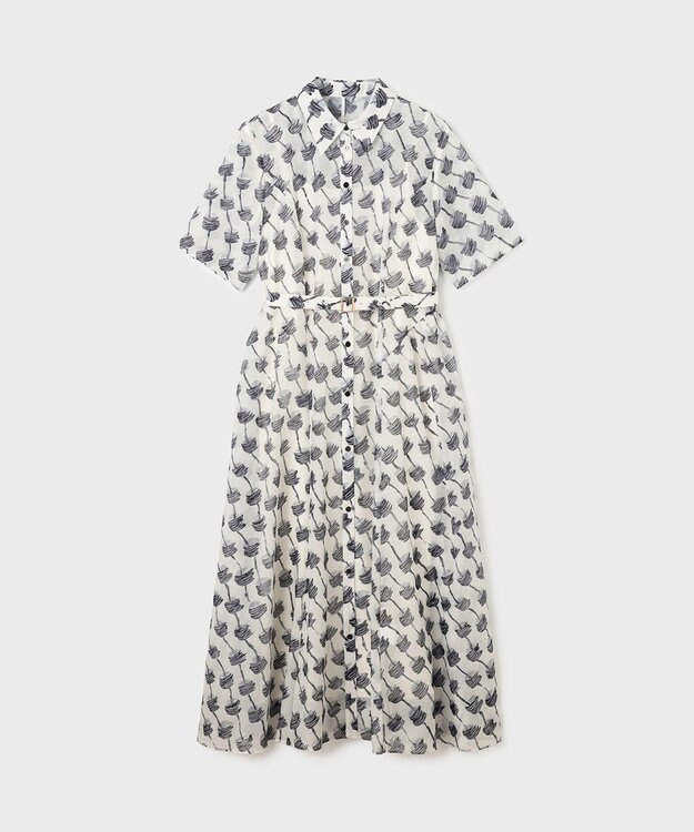 GRACE CONTINENTAL ドローイングプリントワンピース キナリ