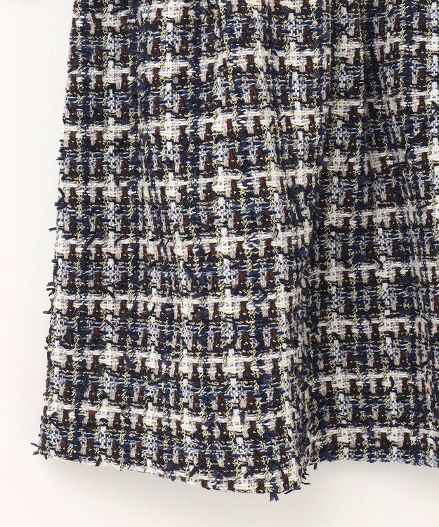 GRACE CONTINENTAL ツイードコンビワンピース ブラック