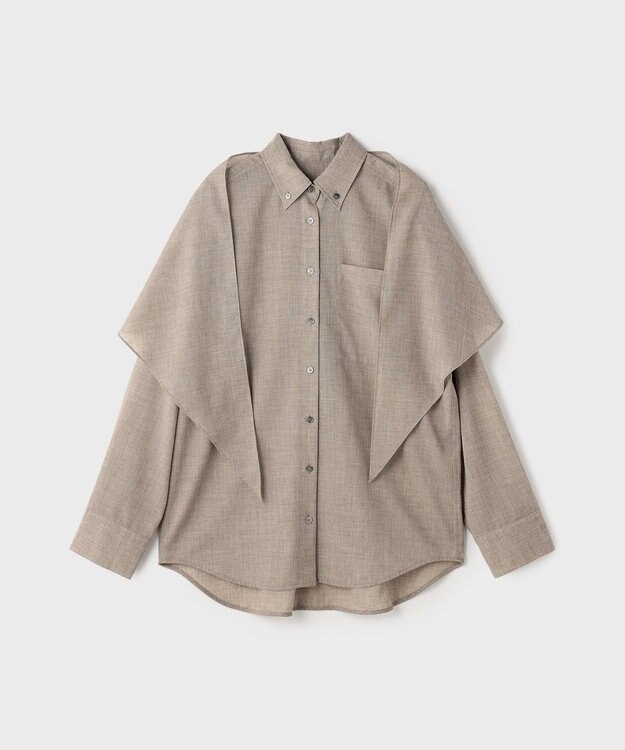 GRACE CONTINENTAL ストール付シャツ ベージュ