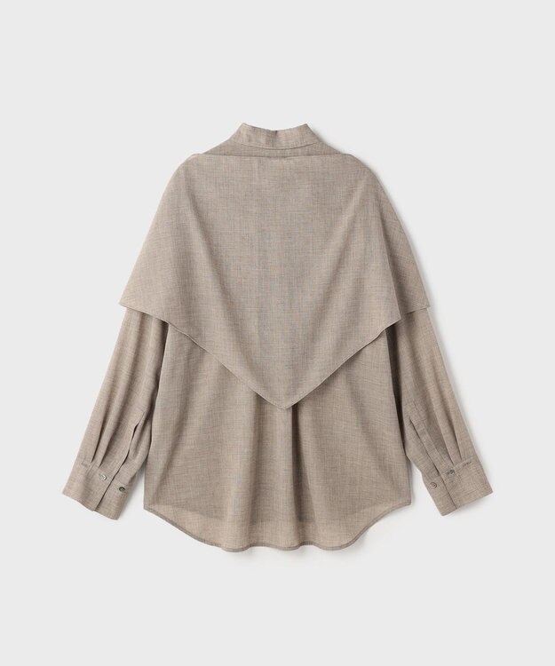 GRACE CONTINENTAL ストール付シャツ ベージュ