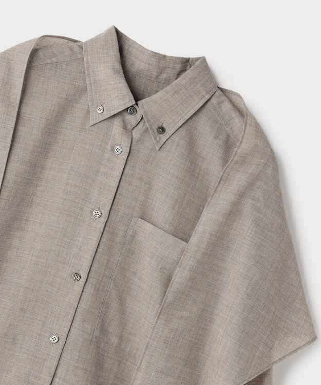 GRACE CONTINENTAL ストール付シャツ ベージュ