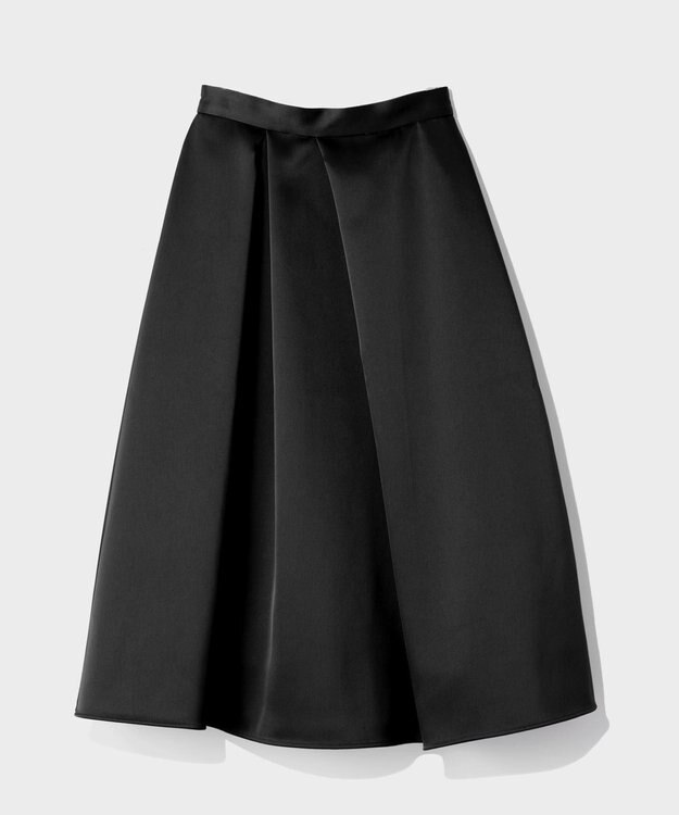 GRACE CONTINENTAL ボリュームサテンタックスカート ブラック