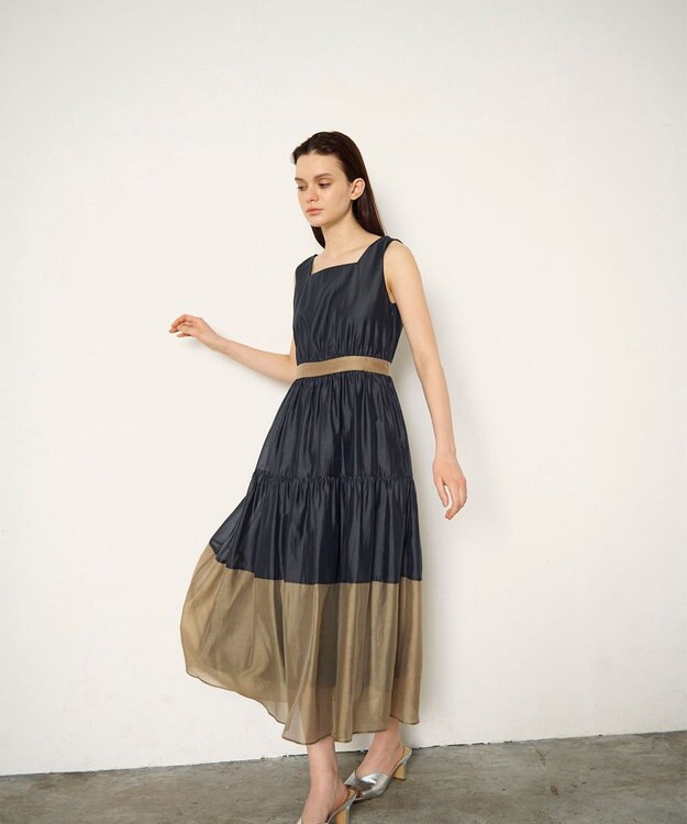 GRACE CONTINENTAL ボレロセットティアードワンピース グレー