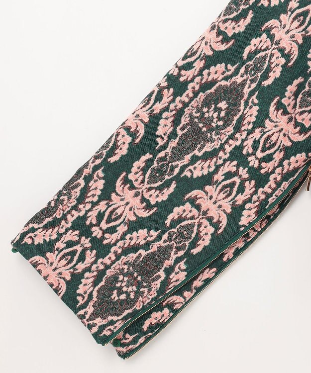 GRACE CONTINENTAL オーナメントジャガードジャケット グリーン