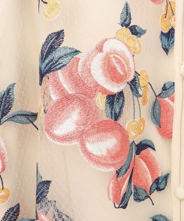 GRACE CONTINENTAL サマーフルーツ刺繍ワンピース キナリ