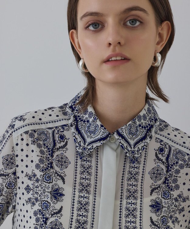 GRACE CONTINENTAL バンダナプリントシャツワンピース キナリ