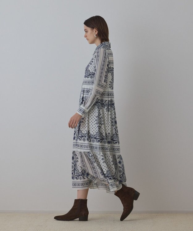 GRACE CONTINENTAL バンダナプリントシャツワンピース キナリ