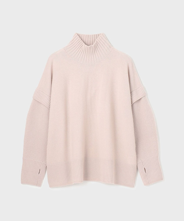 GRACE CONTINENTAL クーマラムニットトップ ベージュ