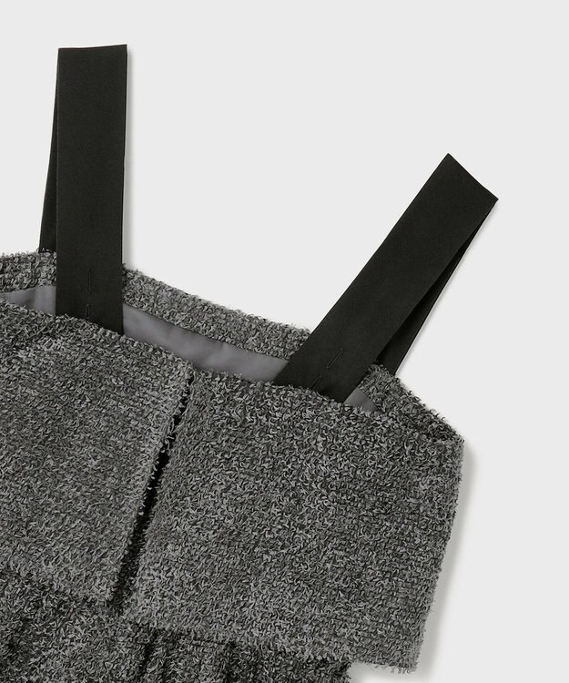 GRACE CONTINENTAL カットジャガードサロペット グレー