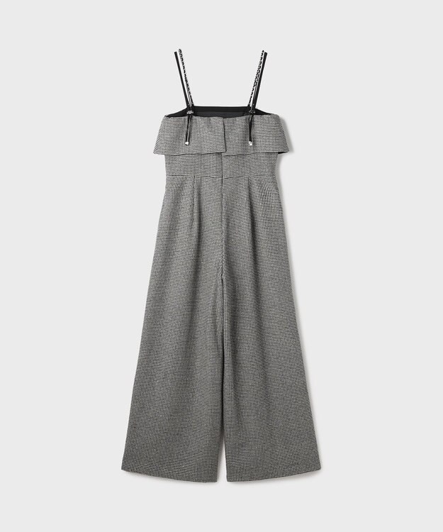 GRACE CONTINENTAL チドリツイードサロペット ブラック