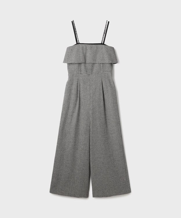 GRACE CONTINENTAL チドリツイードサロペット ブラック