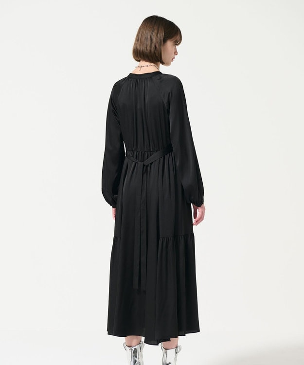 GRACE CONTINENTAL シルキーカフタンワンピース ブラック
