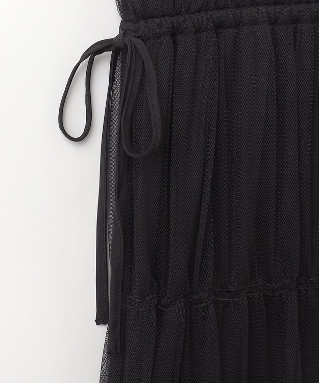 GRACE CONTINENTAL チュールティアードワンピース ブラック