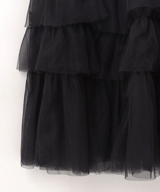 GRACE CONTINENTAL チュールティアードワンピース ブラック