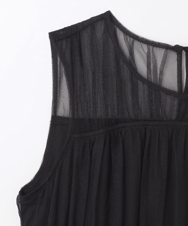 GRACE CONTINENTAL チュールティアードワンピース ブラック