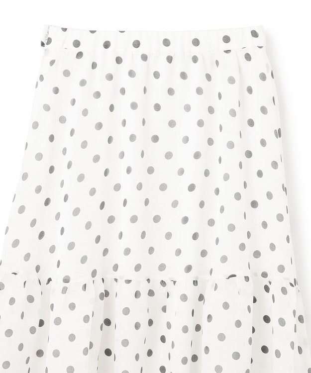GRACE CONTINENTAL シアードットプリントスカート ホワイト