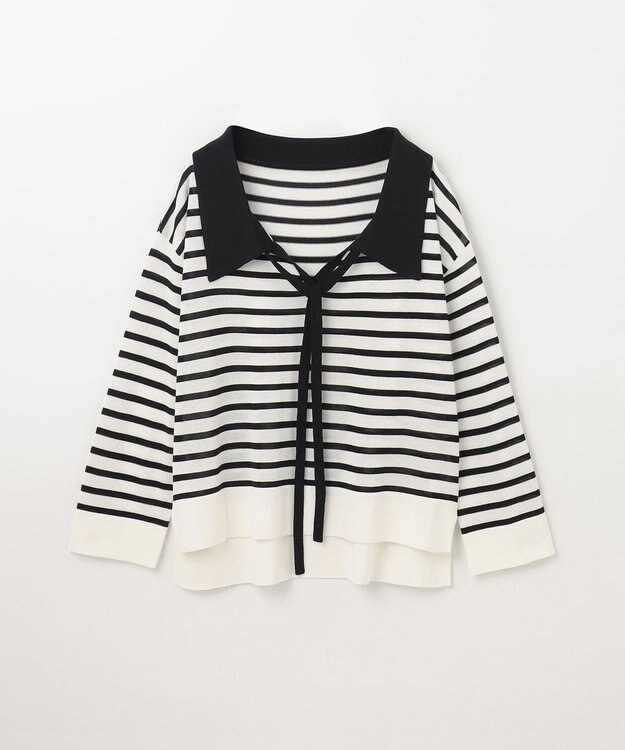 GRACE CONTINENTAL マリンボウタイニット ホワイト