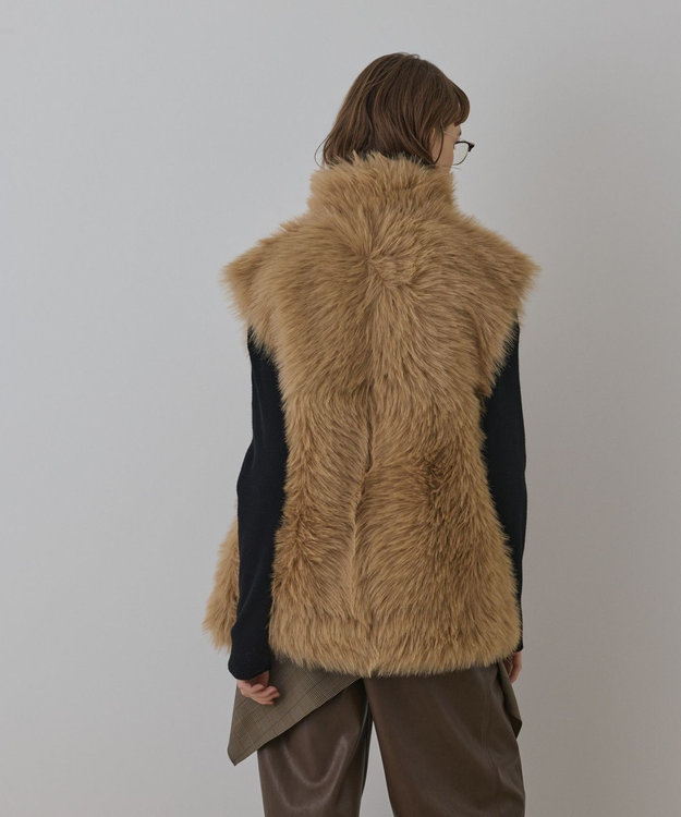 GRACE CONTINENTAL URBANCODE 衿付きジレ キャメル