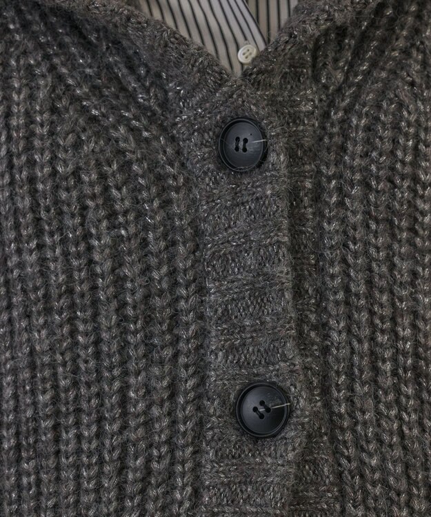 GRACE CONTINENTAL ラメニットベスト チャコール