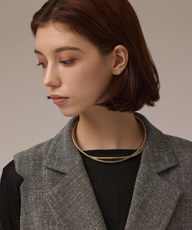 GRACE CONTINENTAL ダブルメタルチョーカー マルチ