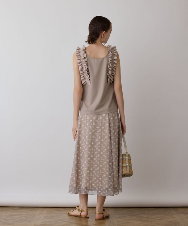 GRACE CONTINENTAL フリルカットトップ ベージュ