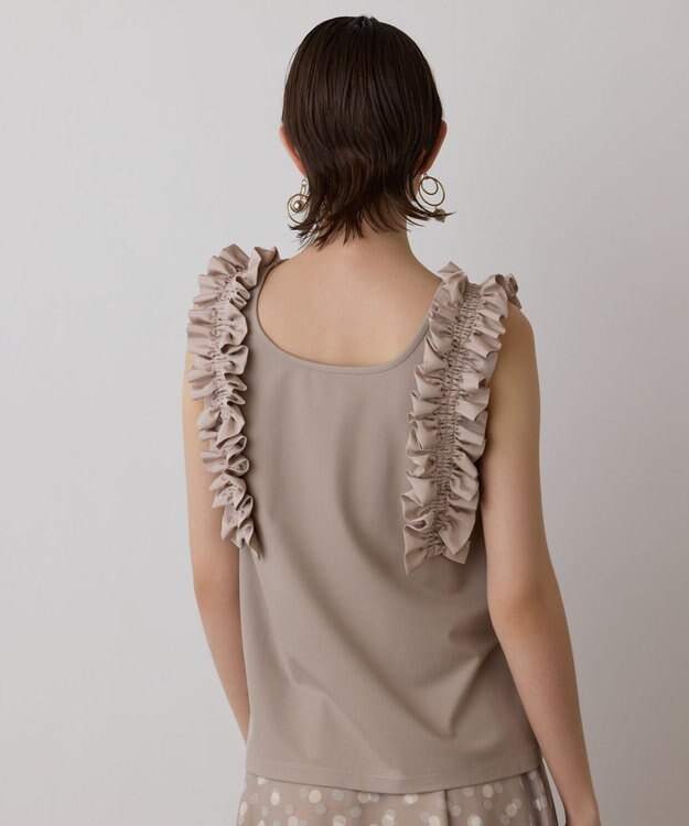 GRACE CONTINENTAL フリルカットトップ ベージュ