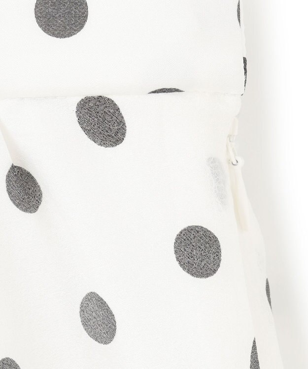 GRACE CONTINENTAL シアードットプリントスカート ホワイト