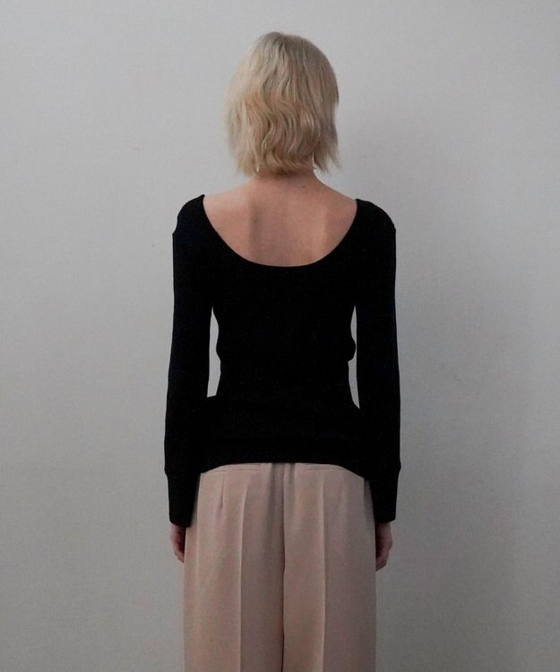 GRACE CONTINENTAL 綿カシミヤインナートップ ブラック