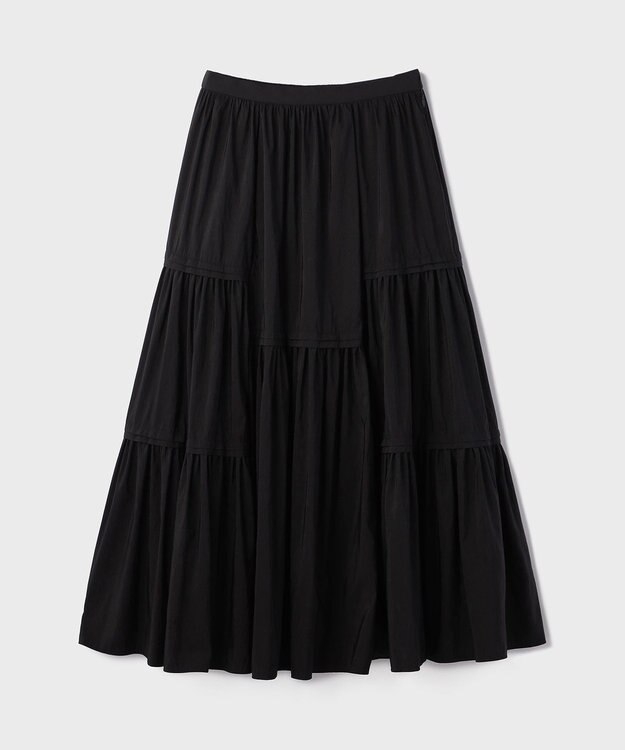 GRACE CONTINENTAL ティアードロングスカート ブラック