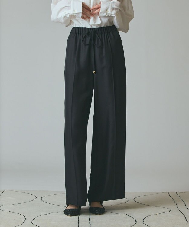 GRACE CONTINENTAL シルクツイルイージーパンツ ブラック