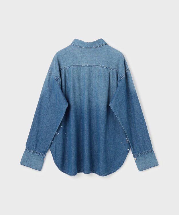 GRACE CONTINENTAL スリットスリーブデニムシャツ インディゴ