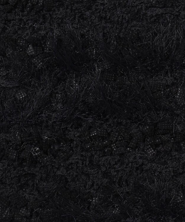 GRACE CONTINENTAL フェザーツイードニットカーディガン ブラック