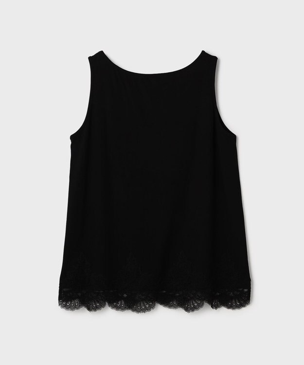 GRACE CONTINENTAL ヘムレースカットトップ ブラック