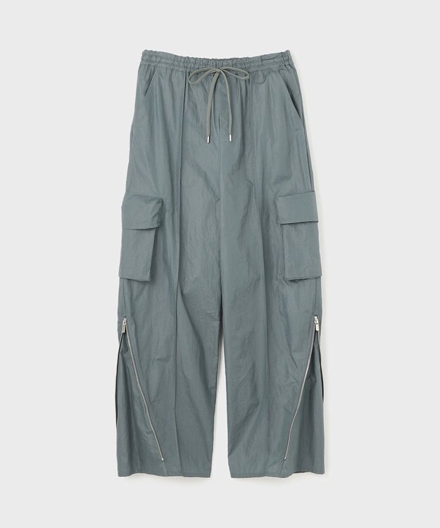 GRACE CONTINENTAL ナイロンジップカーゴパンツ グレー
