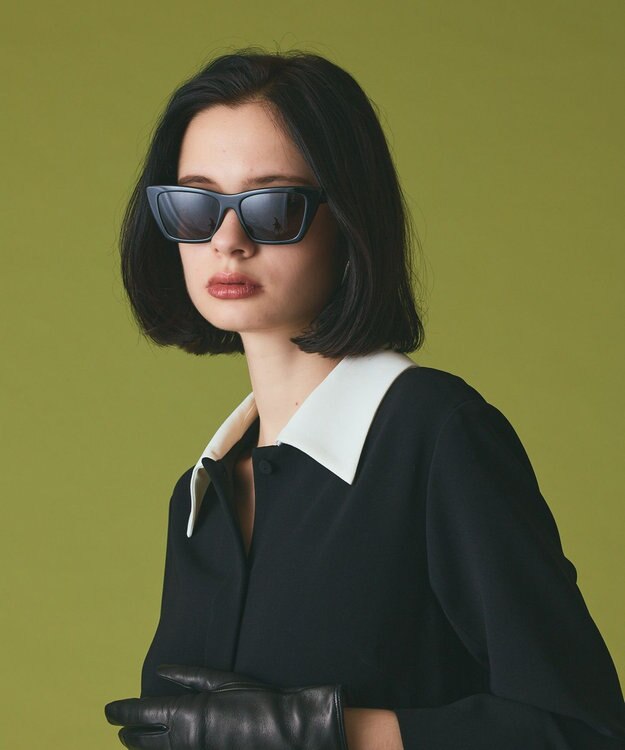 GRACE CONTINENTAL クレリックバイカラーワンピース ブラック