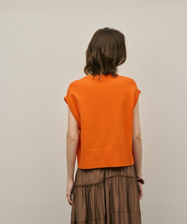 GRACE CONTINENTAL ブークレニットベスト オレンジ