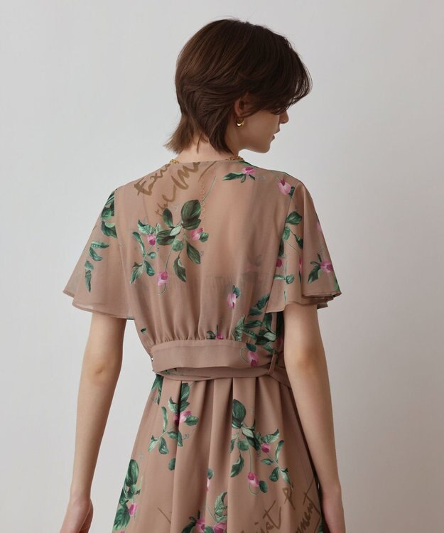 GRACE CONTINENTAL プリントセパレートワンピース ブラウン